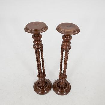 Pedestals, a pair from the latter half of the 20th century.