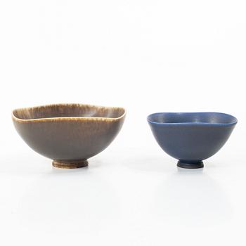 Berndt Friberg, two bowls, Gustavsberg Studio, 1976-77.