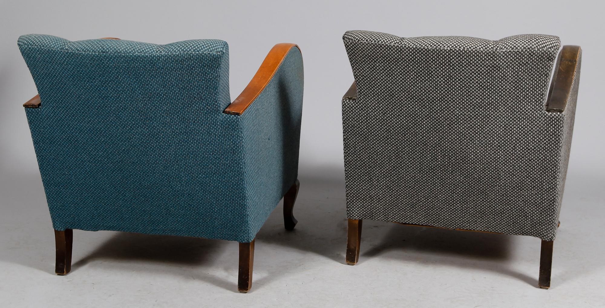 FÅTÖLJER, 2 st, 1900-talets första hälft.