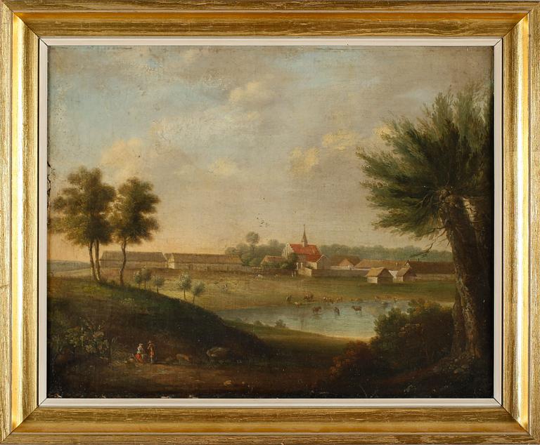 OKÄND KONSTNÄR, olja på duk, 1700-/1800-tal.
