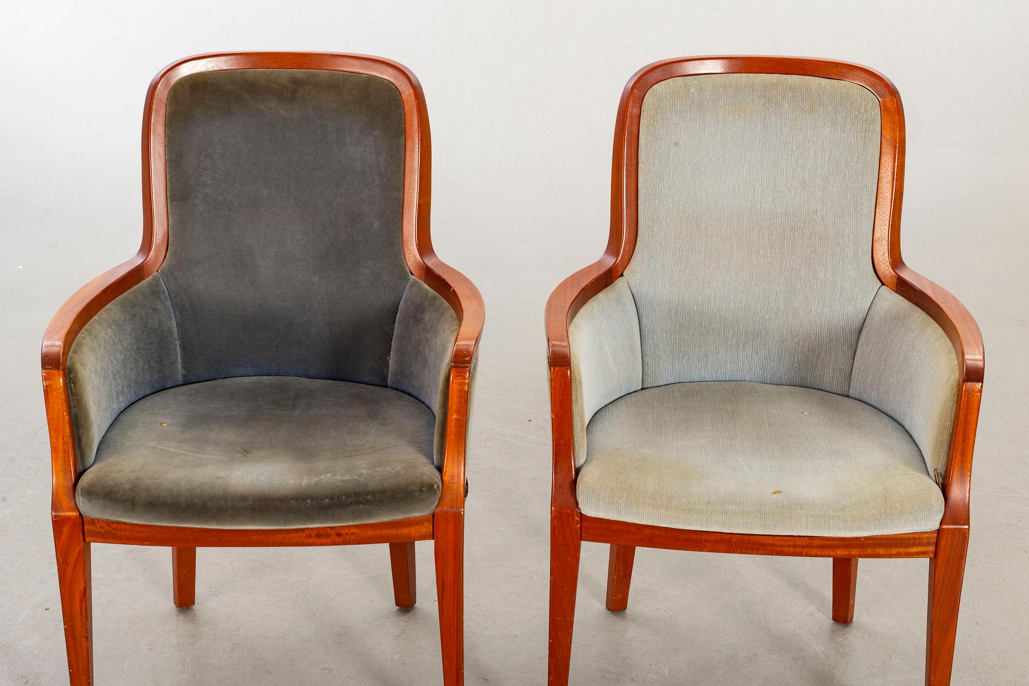 A PAIR OFOLOF PIRA MID 20TH CENTURY ARMCHAIRS.
