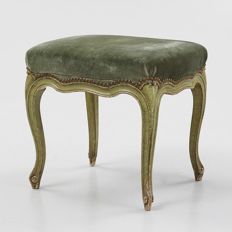 A Rococo style stool, 19th Century.