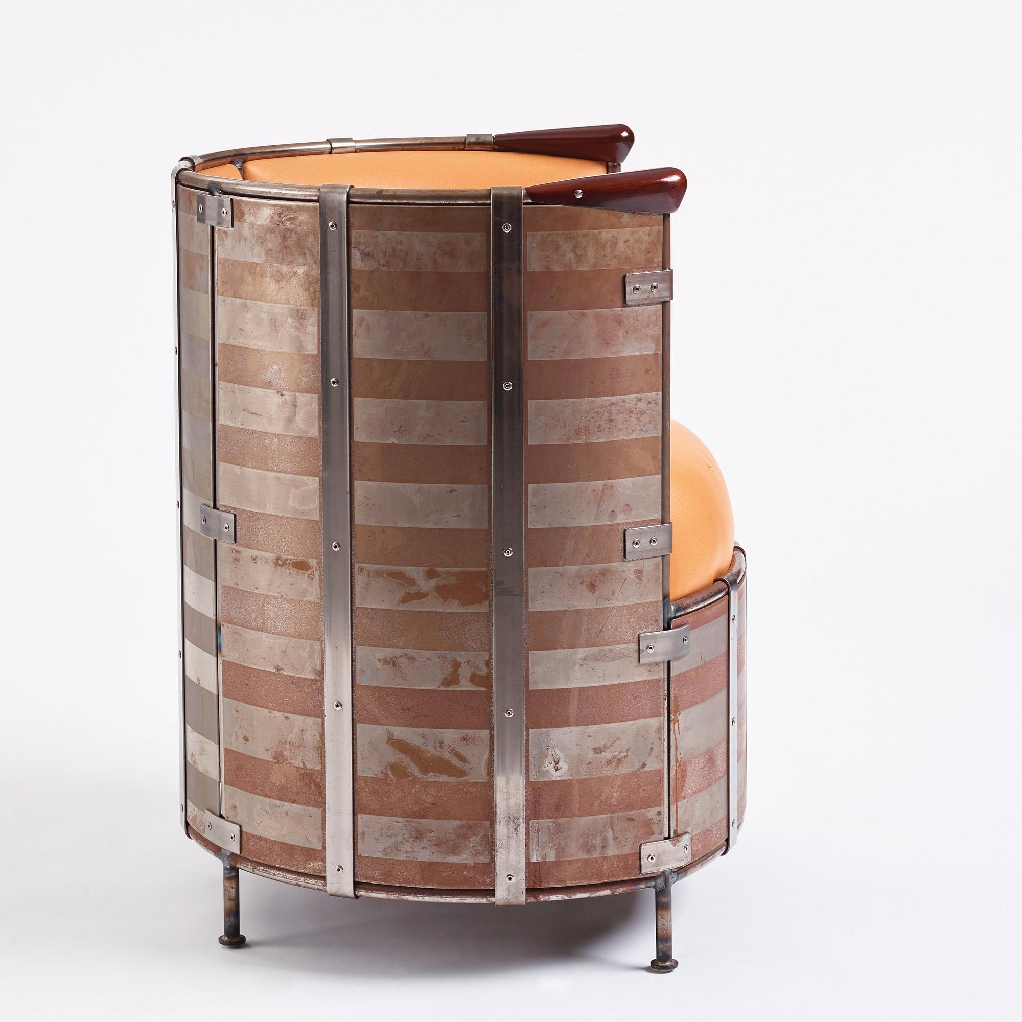 Mats Theselius, an 'Älgskinnsfåtöljen', easy chair, ed. 79/360, for Källemo, Sweden, post 1991.