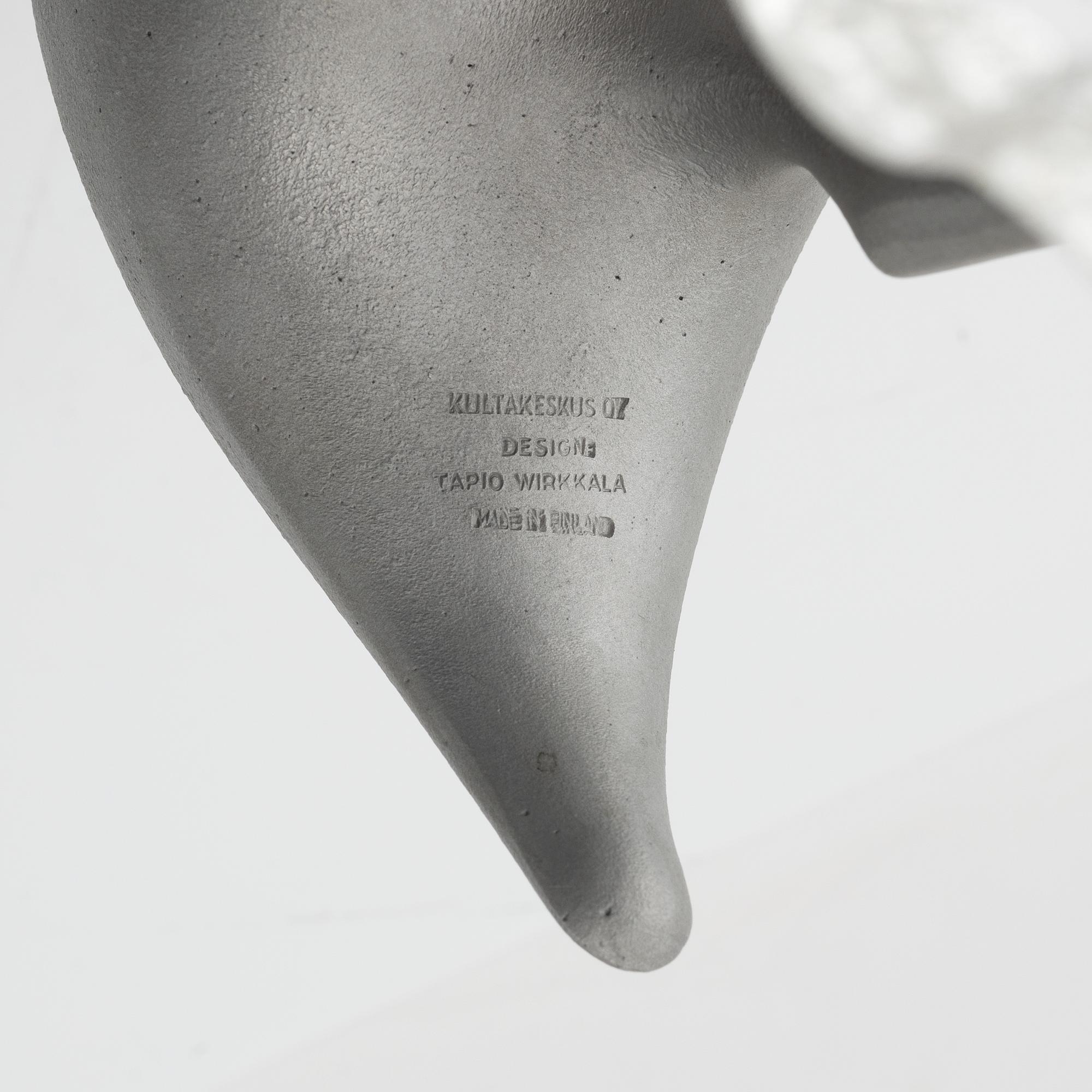 Tapio Wirkkala, an aluminium sculpture of a bird, 'Suokurppa' (Bog snipe), model 'TW 513', Kultakeskus Oy, Finland 1970s.