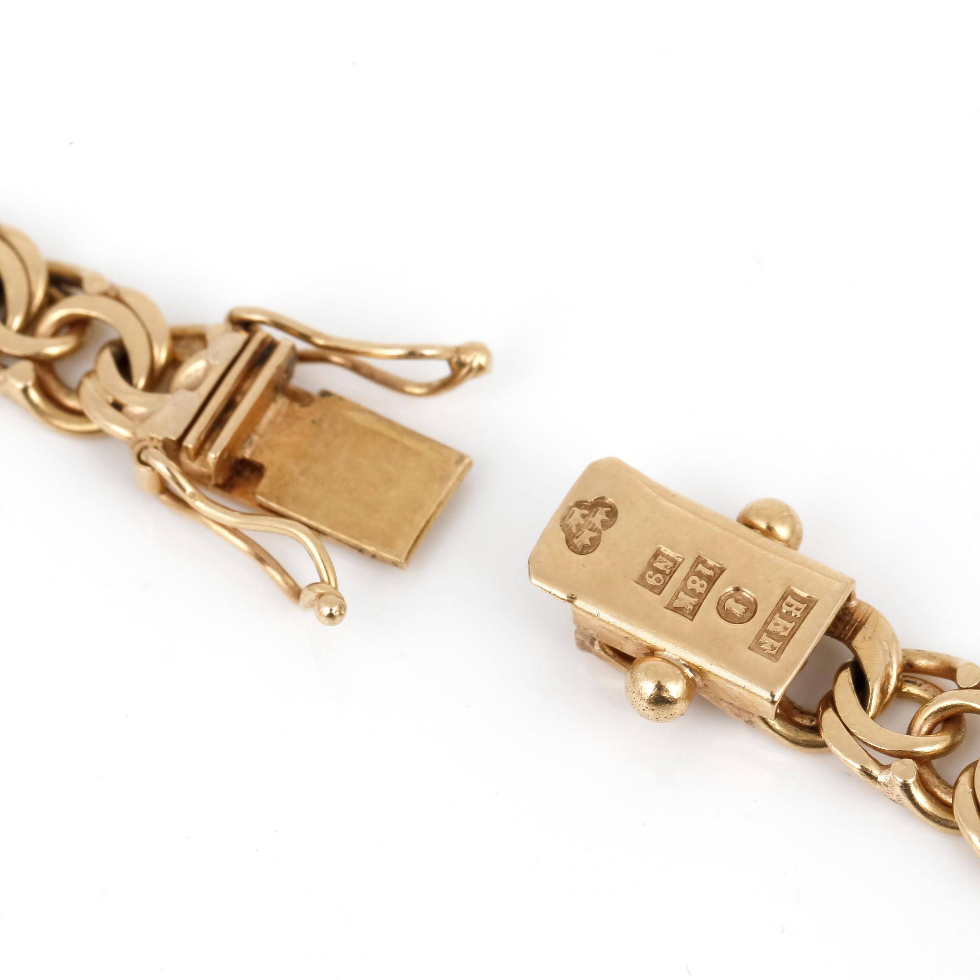 COLLIER, 18K guld, B E Franzen, Stockholm, 1963. Vikt ca 41,7g.