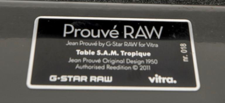Jean Prouvé, table, "S.A.M Tropique", G-Star Raw, Limited edition, no 018 Vitra 2011.