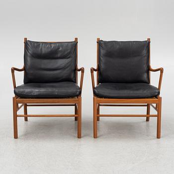 Ole Wanscher, a pair of walnut 'Colonial Chair OW 149', Carl Hansen & Son, Denmark.