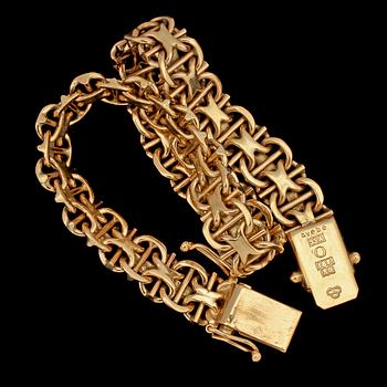 ARMBAND, 18k guld, Stockholm, 1972. Vikt 19 g.