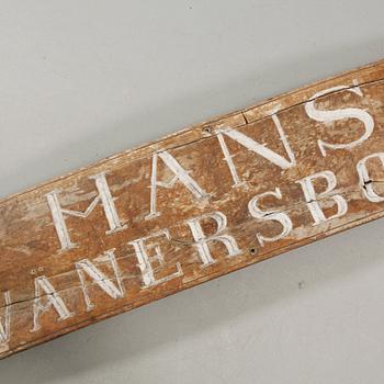 A ship sign, 20th century.