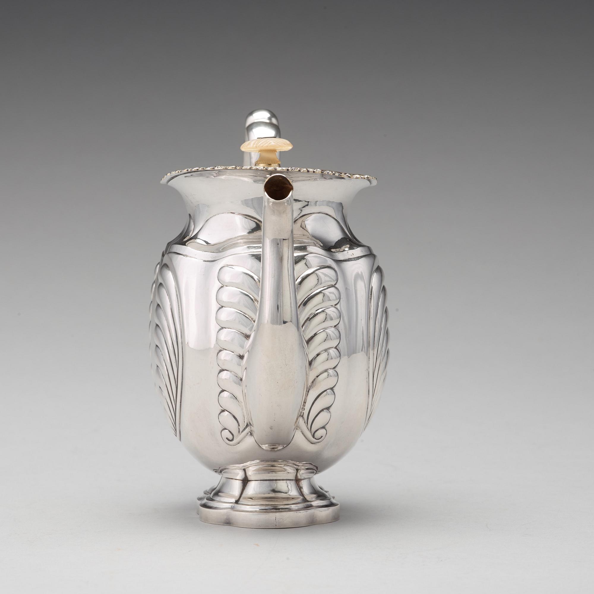 Adolf Sper, kaffekanna, silver, S:t Petersburg 1836.