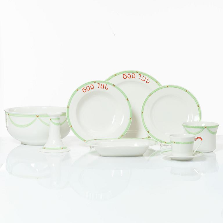 Julservis, 28 delar, porslin, "God jul", Rörstrand.