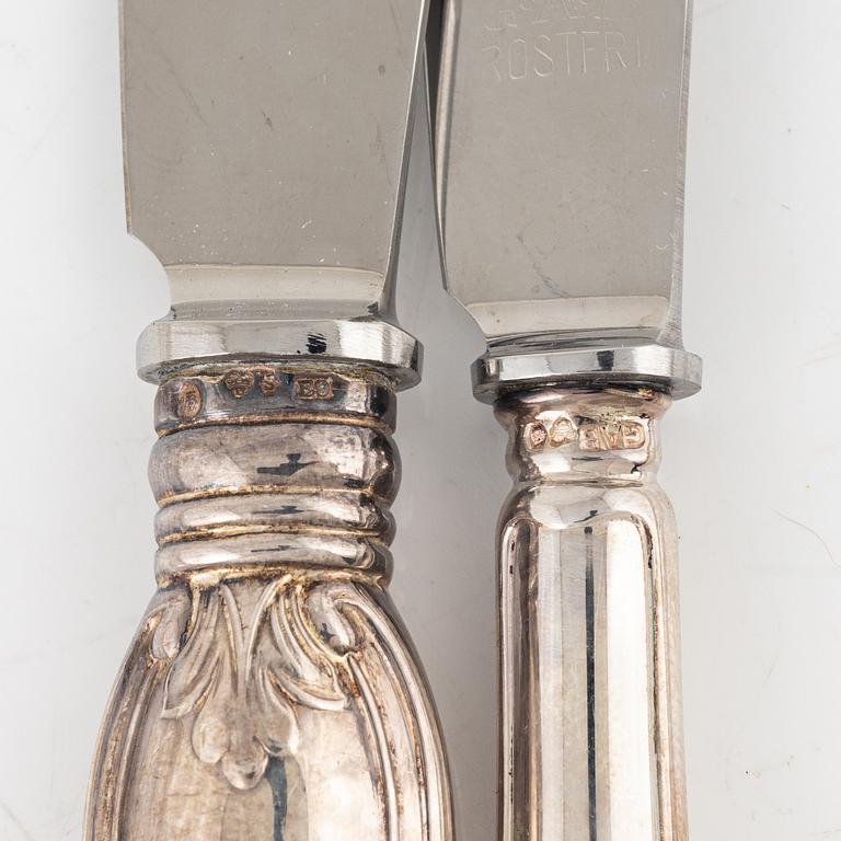 Swedish silver cutlery, including CG Hallberg, Stockholm 1955 (20 pieces).