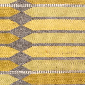 A machine made carpet,  ”Skyttelgång”,  possibly by Ingrid Dessau, ca 290 x 193 cm.