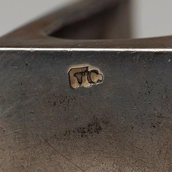CIGARRASK, SALTKAR samt TÄNDSTICKSHÅLLARE, exportsilver. Bla Chen Hua, 1900-talets början.