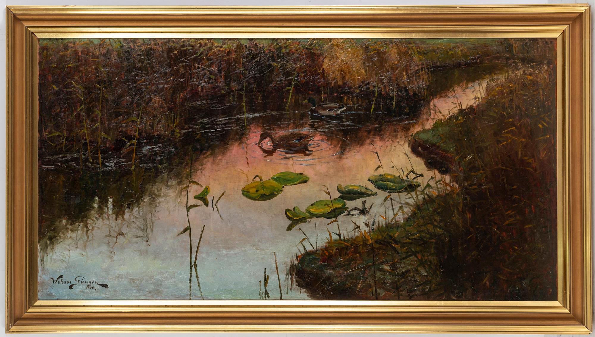 WILLIAM GISLANDER, oil on panel, signed and dated 1924 (?).