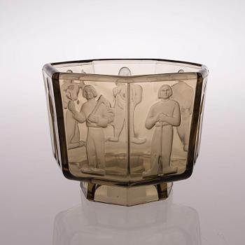 ANTTI SALMENLINNA, MALJA, lasia, "Seitsemän veljestä", Antti Salmenlinna, Riihimäen Lasi, 1930/40-tal.