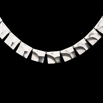 A BJÖRN WECKSTRÖM NECKLACE,  "Galactic heights", silver. Lapponia 1979.