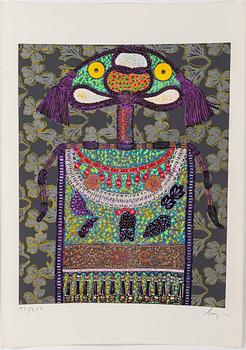 ENRICO BAJ, 10 silkescreens with application, "Baj chez Baj", signed and numbered 52/250.