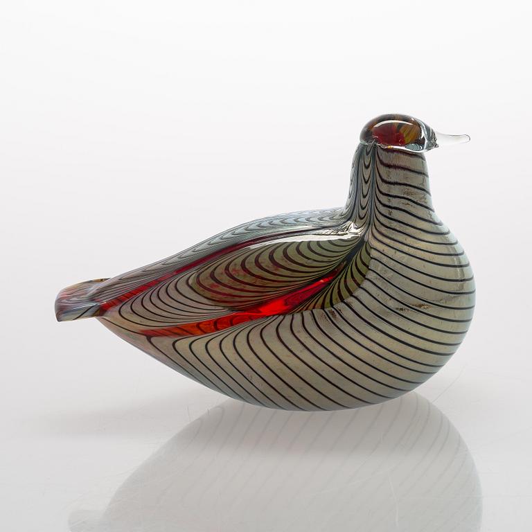 Oiva Toikka, glass bird, signed O. Toikka, Nuutajärvi Notsjö.