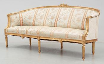 SALONGSGRUPP, 9 delar. Gustaviansk stil, 1900-talets mitt.