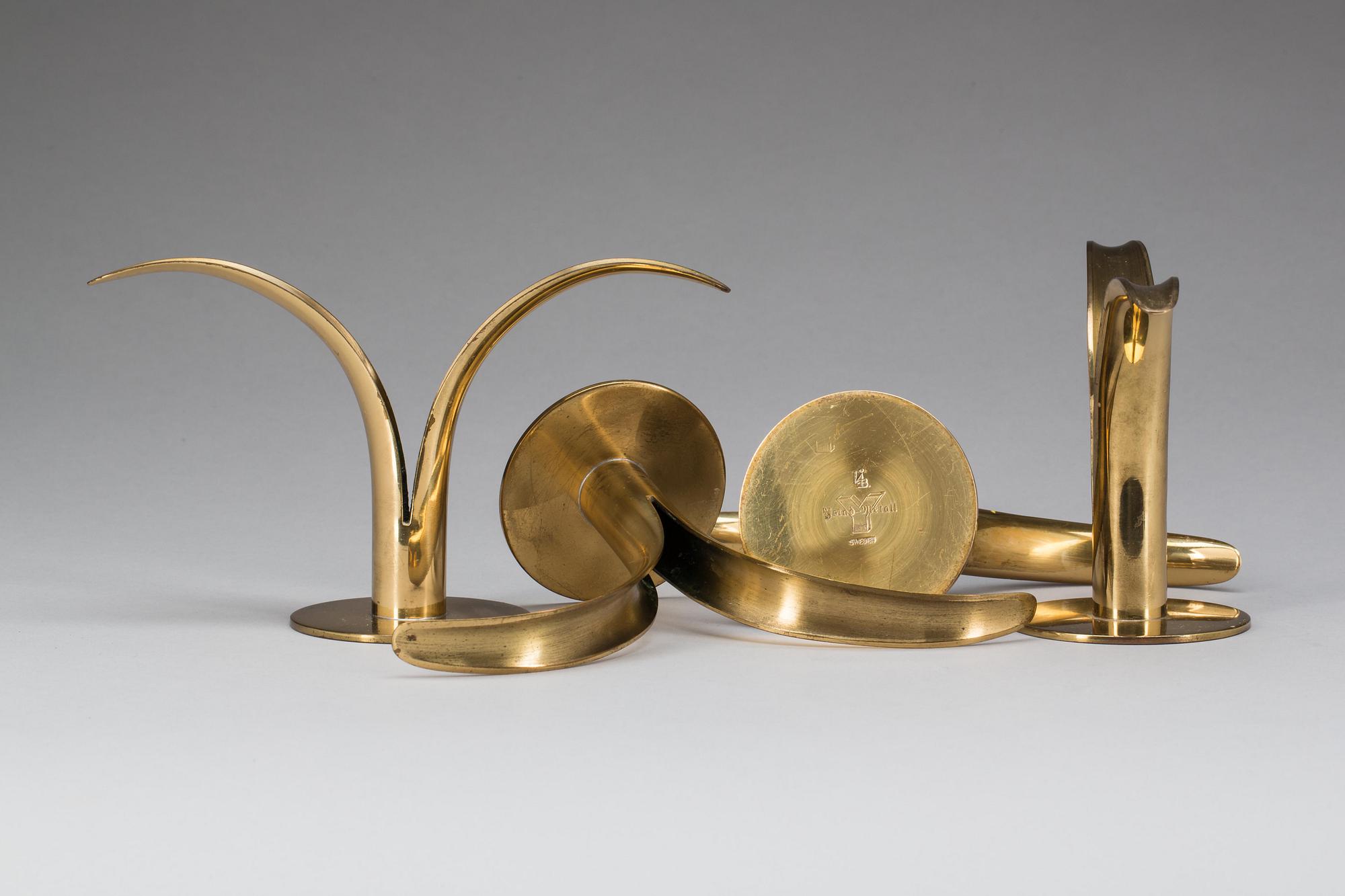 LJUSSTAKAR, 4 st, "Liljan", Ivar Ålenius Björk för Ystad-Metall.