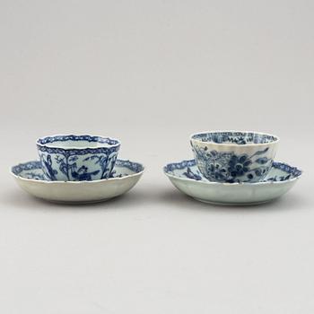A group of blue and white porcelain, Qing dynasty, 18/19th Century.