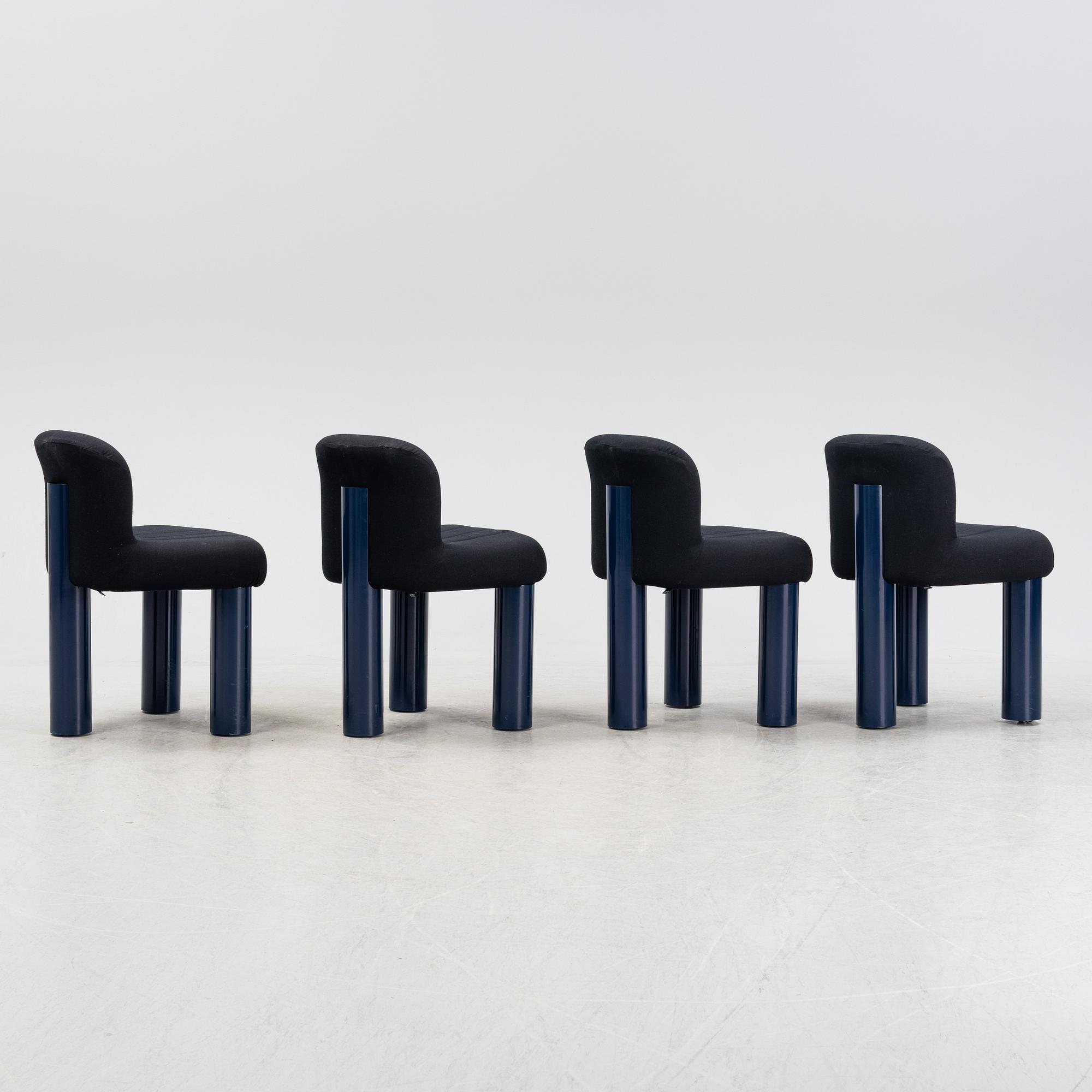 A set of four 'Botolo' chairs by Cini Boeri for Arflex.