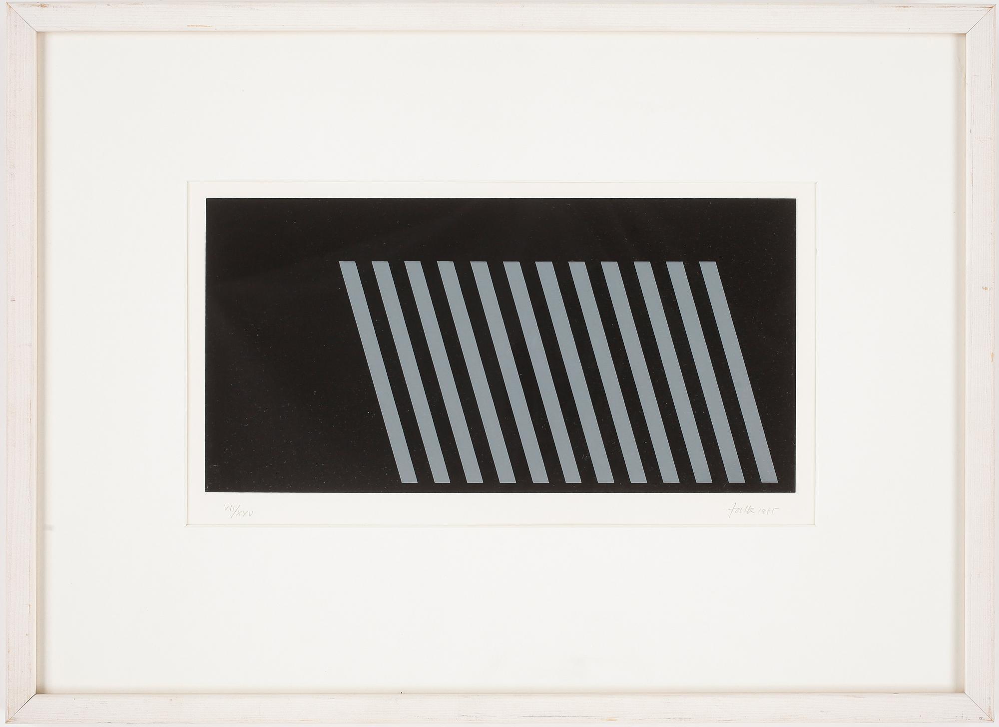 LARS-ERIK FALK, seriegrafi, signerad o numrerad VII/XXV, daterad 1985.