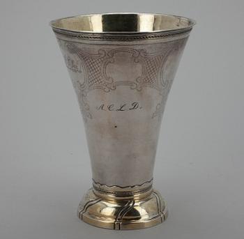 BÄGARE, silver, Stephan Westerstråhle, Stockholm 1798. Vikt 409 g.