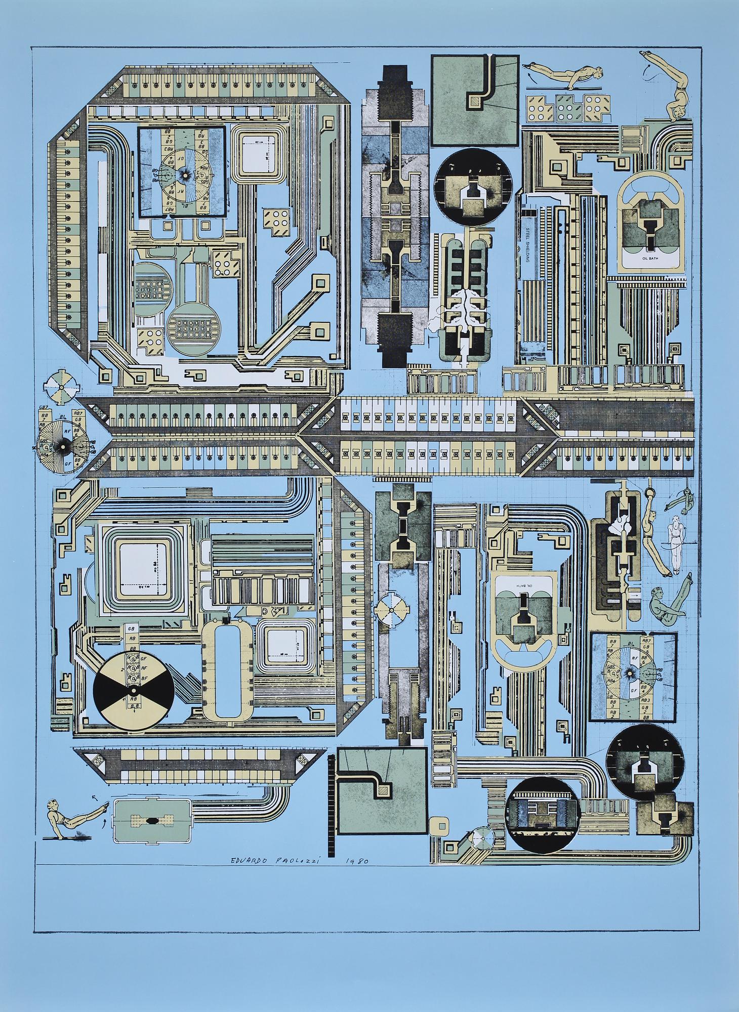 EDUARDO PAOLOZZI, färgoffset, sign o dat 1980 i trycket.