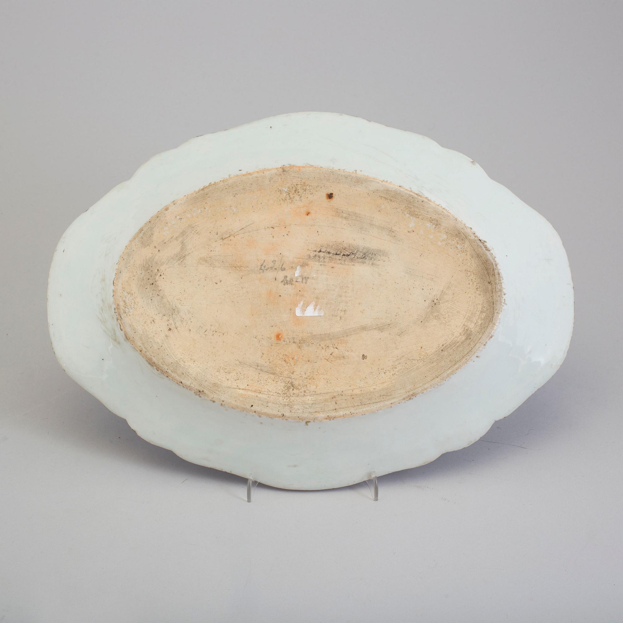 FAT, kompaniporslin. Qingdynastin, Qianlong (1736-95).