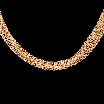 An anchor chain 18K gold necklace, Balestra.