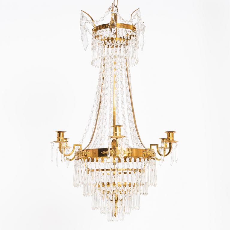 A Gustavian style channdelier, first half of the 20th Century.