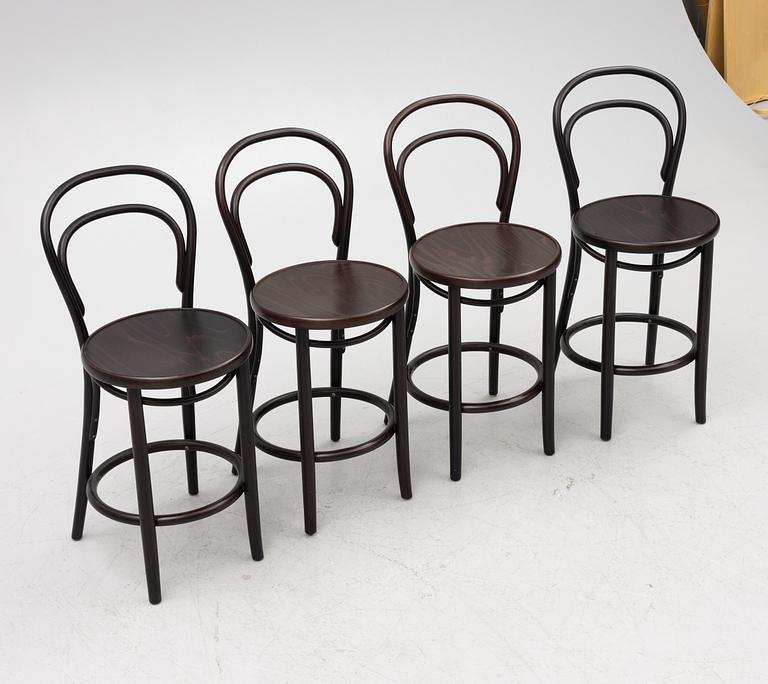 A set of four model '14' chairs, Ton.