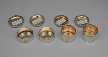 DOSOR, 4 st, silver, bla Johannes Lagerdahl, Eksjö (1797-1804), 1700/1800-tal. Vikt ca 288 g.