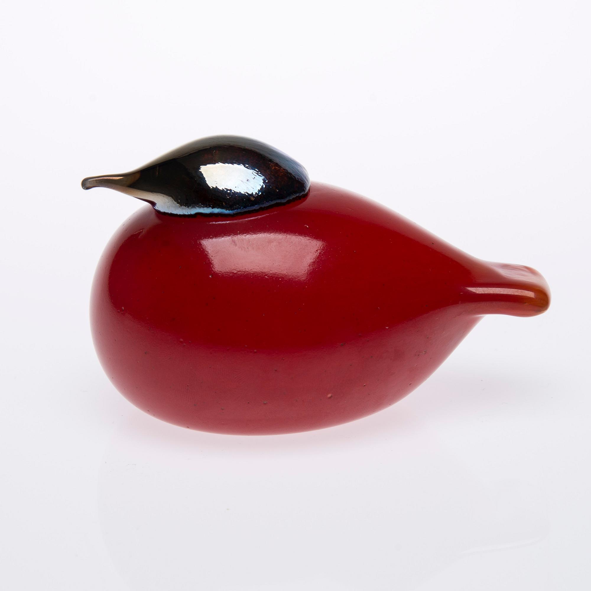 FÅGEL, glas, signerad Oiva Toikka Nuutajärvi.