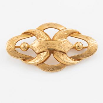 Brooch, 18K gold.