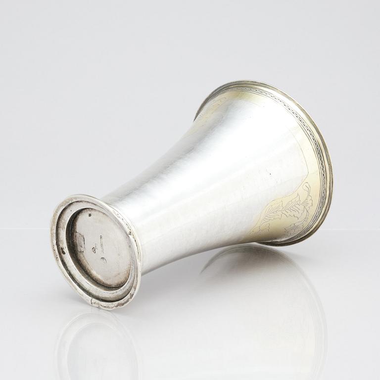 A silver-and parcel-gilt beaker, mark of Lorentz Lindgren, Borås, active (1775-1803).