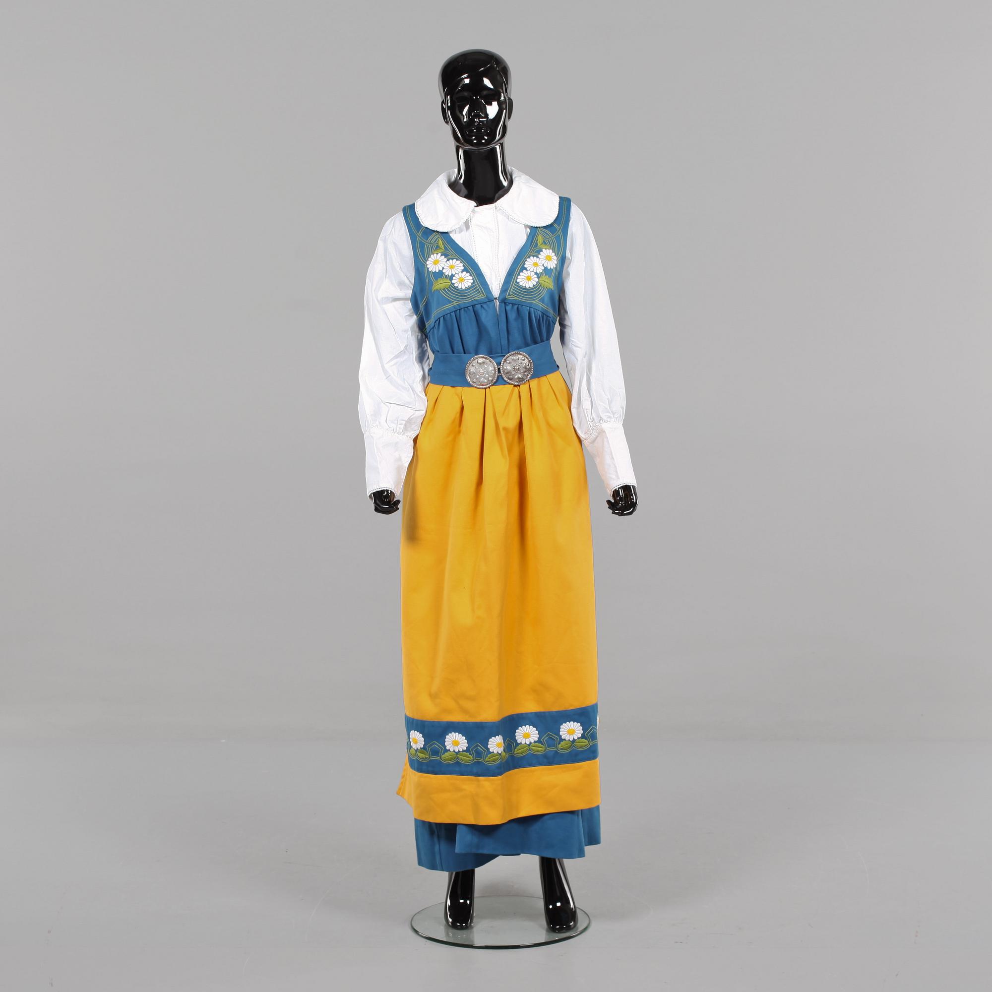 FOLKDRÄKT, Sverigedräkten, Linneväveriet i Horred.