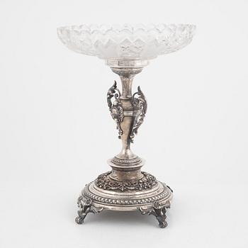 Uppsatsskål, silver och glas, Stockholm, 1900-talets början.