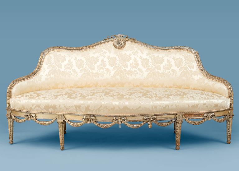 A RUSSIAN IMPERIAL FURNITURE SET, 6 PIECES.