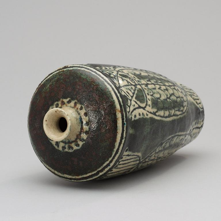 An Anders Bruno Liljefors stoneware vase, Gustavsberg Studio 1950's.