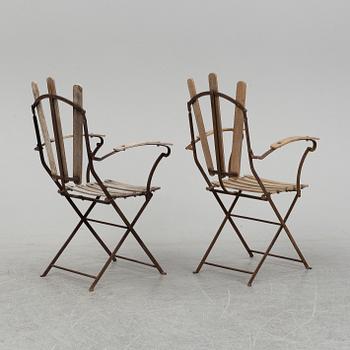 Eight mid 20th Century garden chairs.