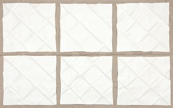 Ingrid Dessau, a linen damask tablecloth and six napkins, 'Nobel', Klässbols Linneväveri.