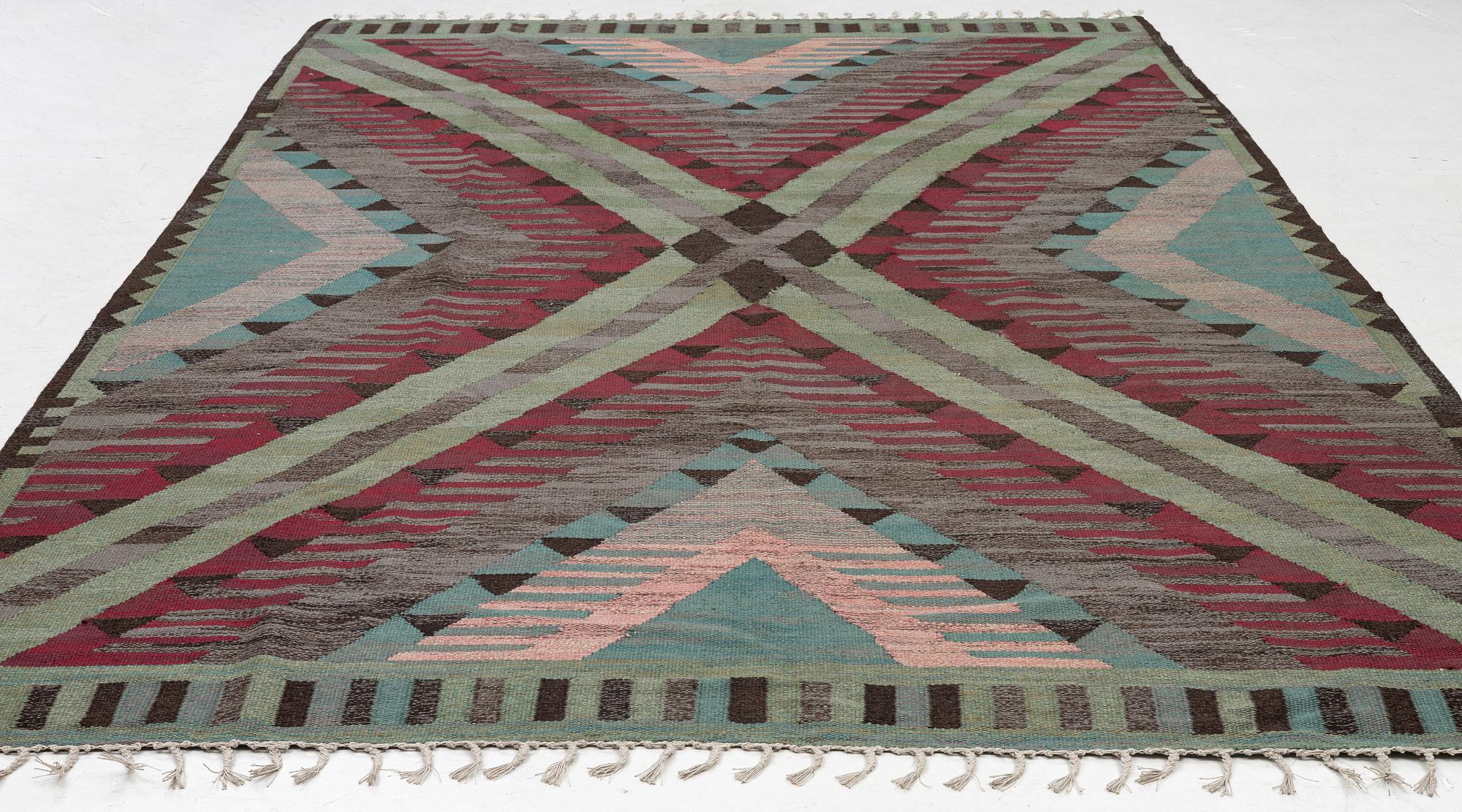 Matta, rölakan och gobelängteknik, cm 340 x 220 cm.