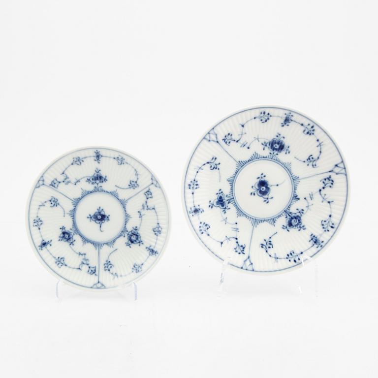 Coffee service 25 pcs "Musselmalet Riflet" Royal Copenhagen Denmark porcelain 1957-1973.