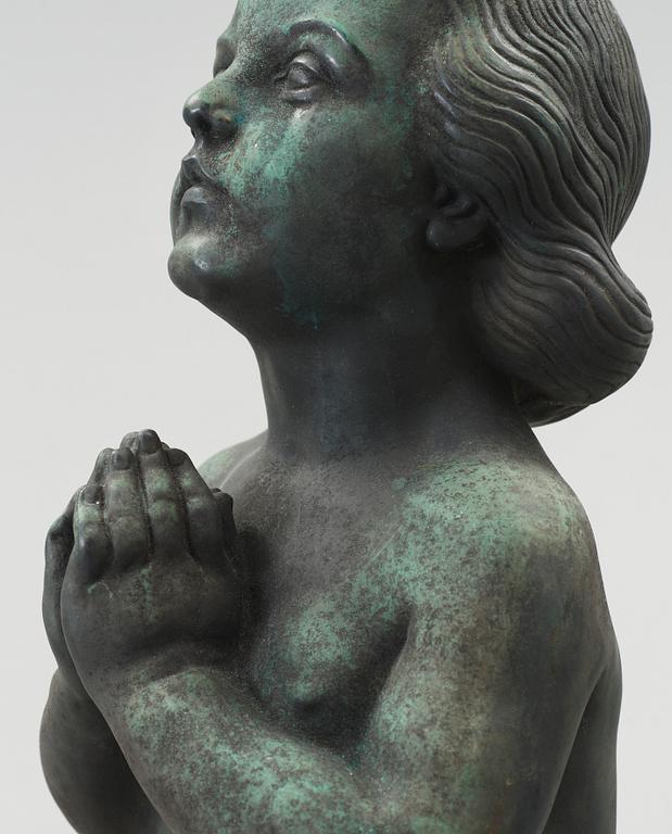 ALFRED OHLSON, skulptur, brons, Herman Bergman FUD,