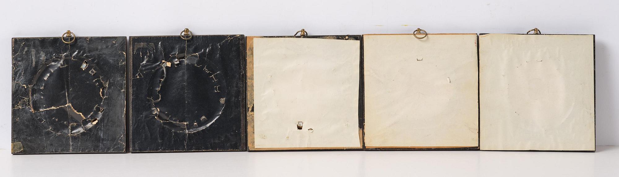 A set of twenty wax portraits of Swedish monarchs, late 19th century.