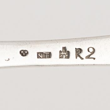 A Swedish Silver Serving Spoon, mark of Nils Tullgren, Helsingborg 1799.