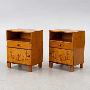 Sängbord, ett par, 1920/30-tal.